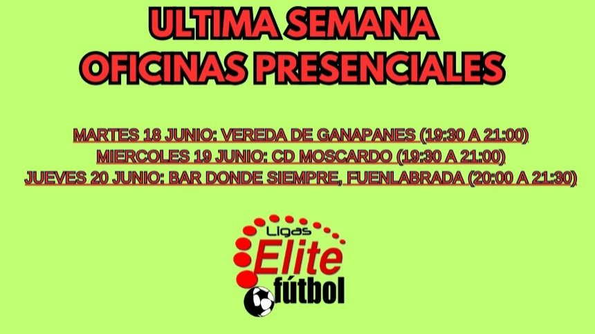 ULTIMA SEMANA OFICINAS PRESENCIALES 